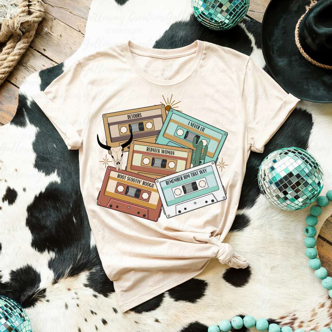 Custom Retro Cassette Tape T-Shirt