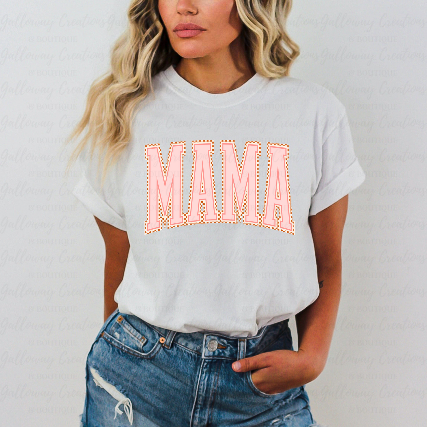 Light Pink University Mama T-Shirt