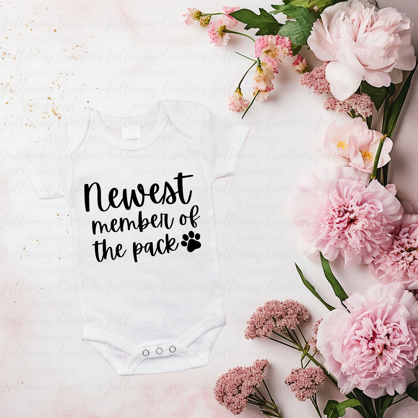 "Newest Member of the Pack" Baby Onesie