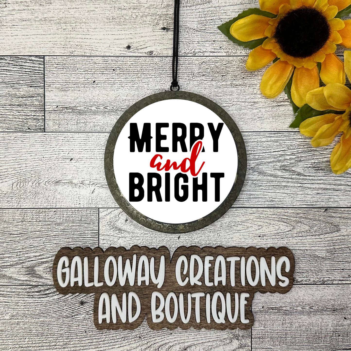 "Merry and Bright" Car Freshie