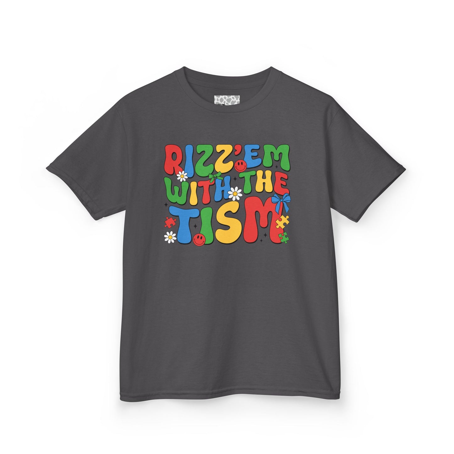 'Rizz 'Em With The Tism!' Kids Autism Awareness T-Shirt