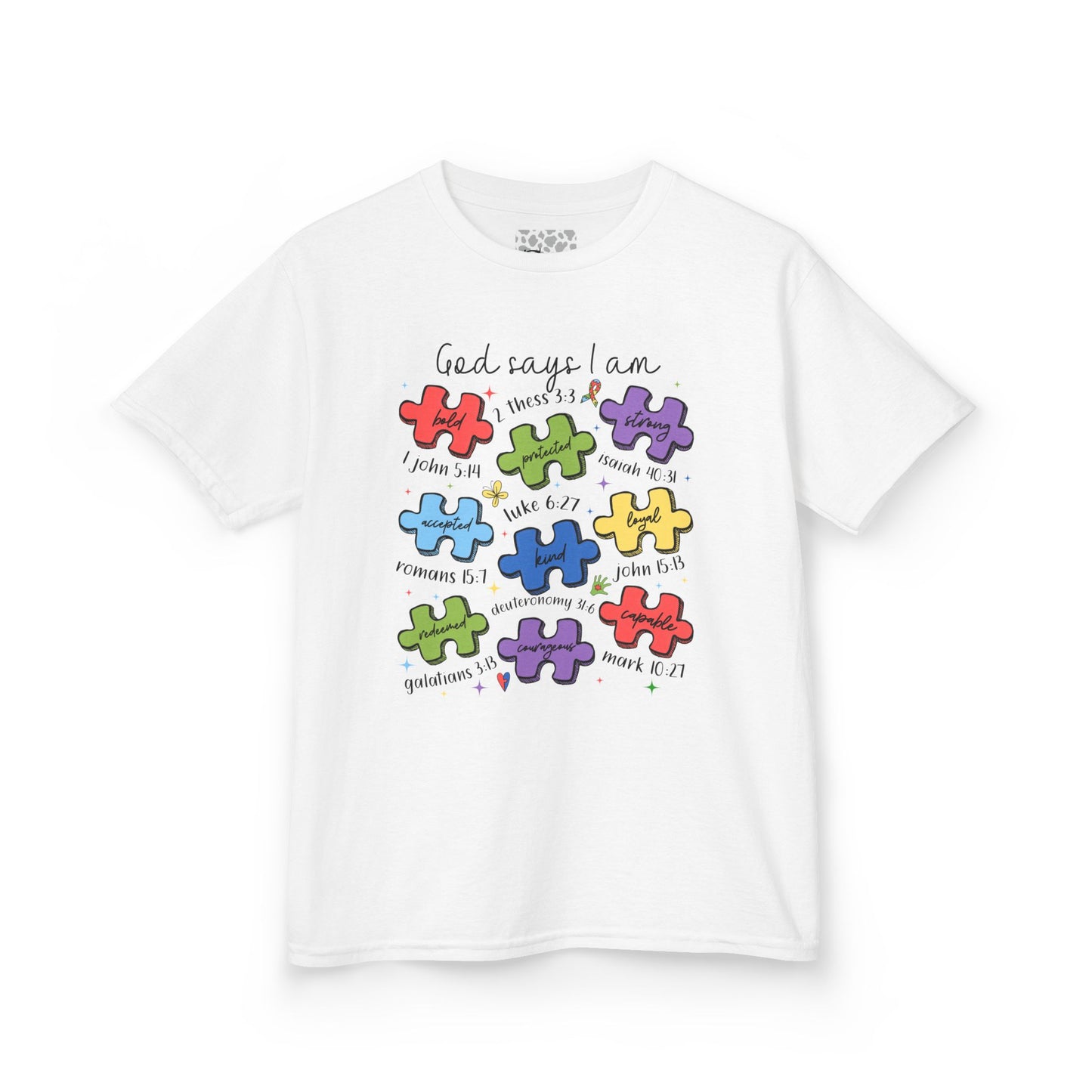 God Says I Am Kids Autism Awareness T-Shirt