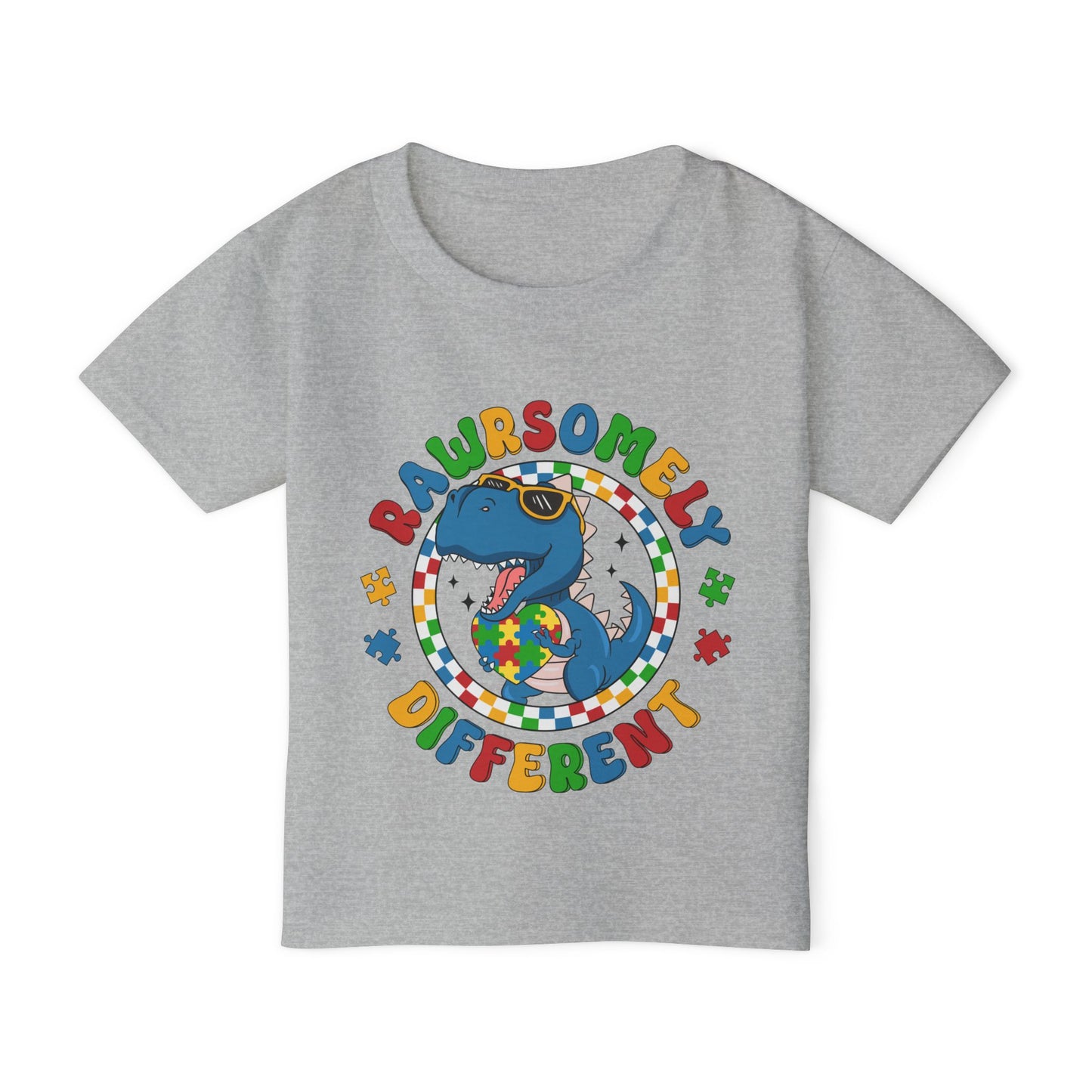 Rawrsomely Different Toddler Autism Awareness T-Shirt