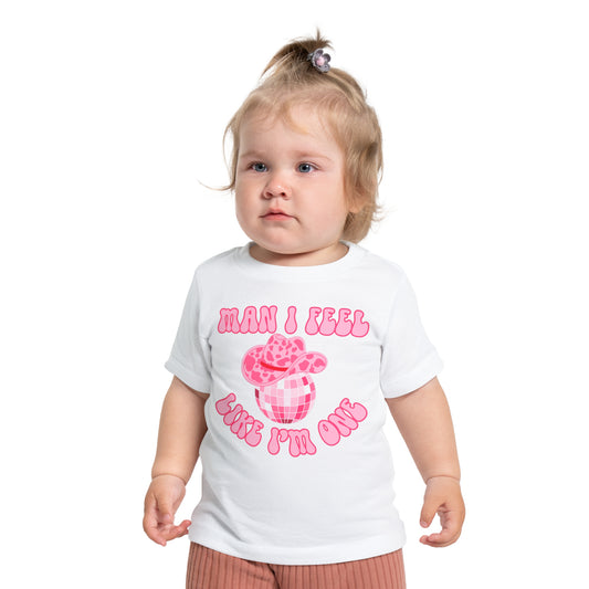 'Man I Feel Like I'm One' Cute Graphic Tee for Toddlers