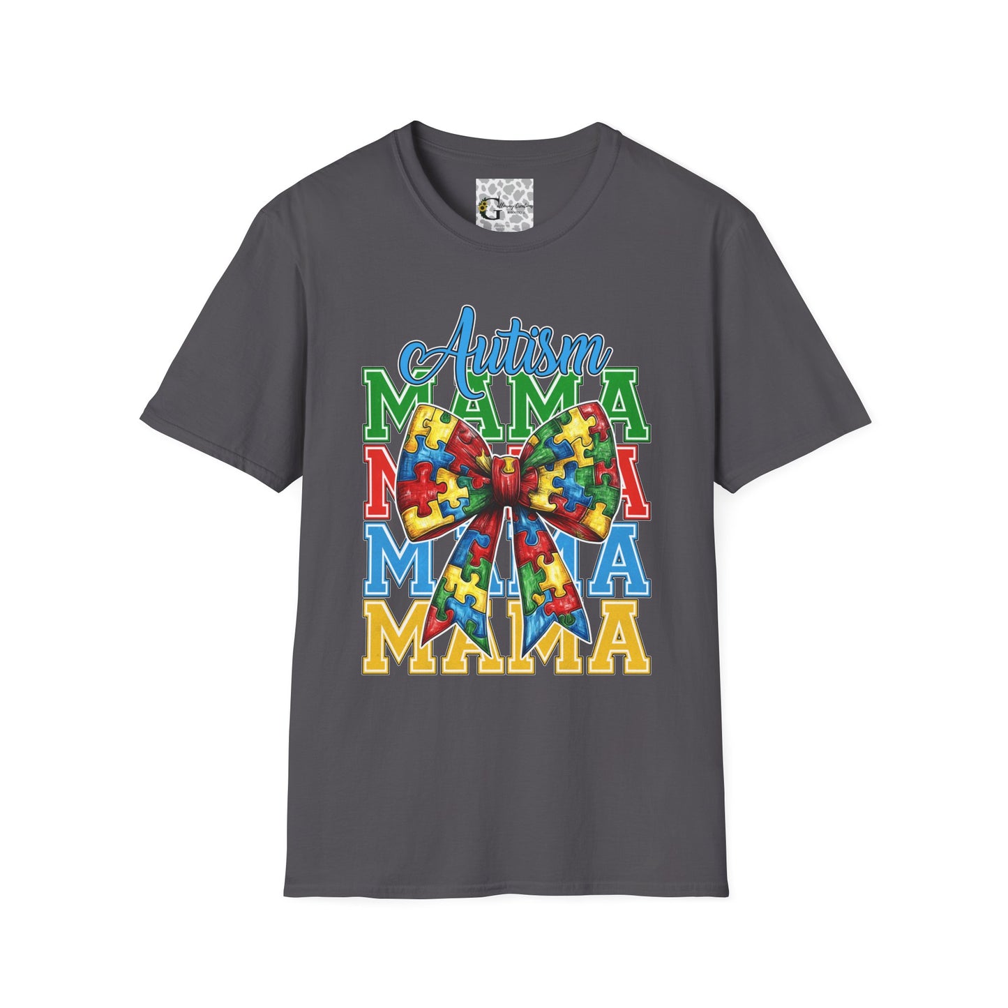 Autism Mama Puzzle Bow T-Shirt