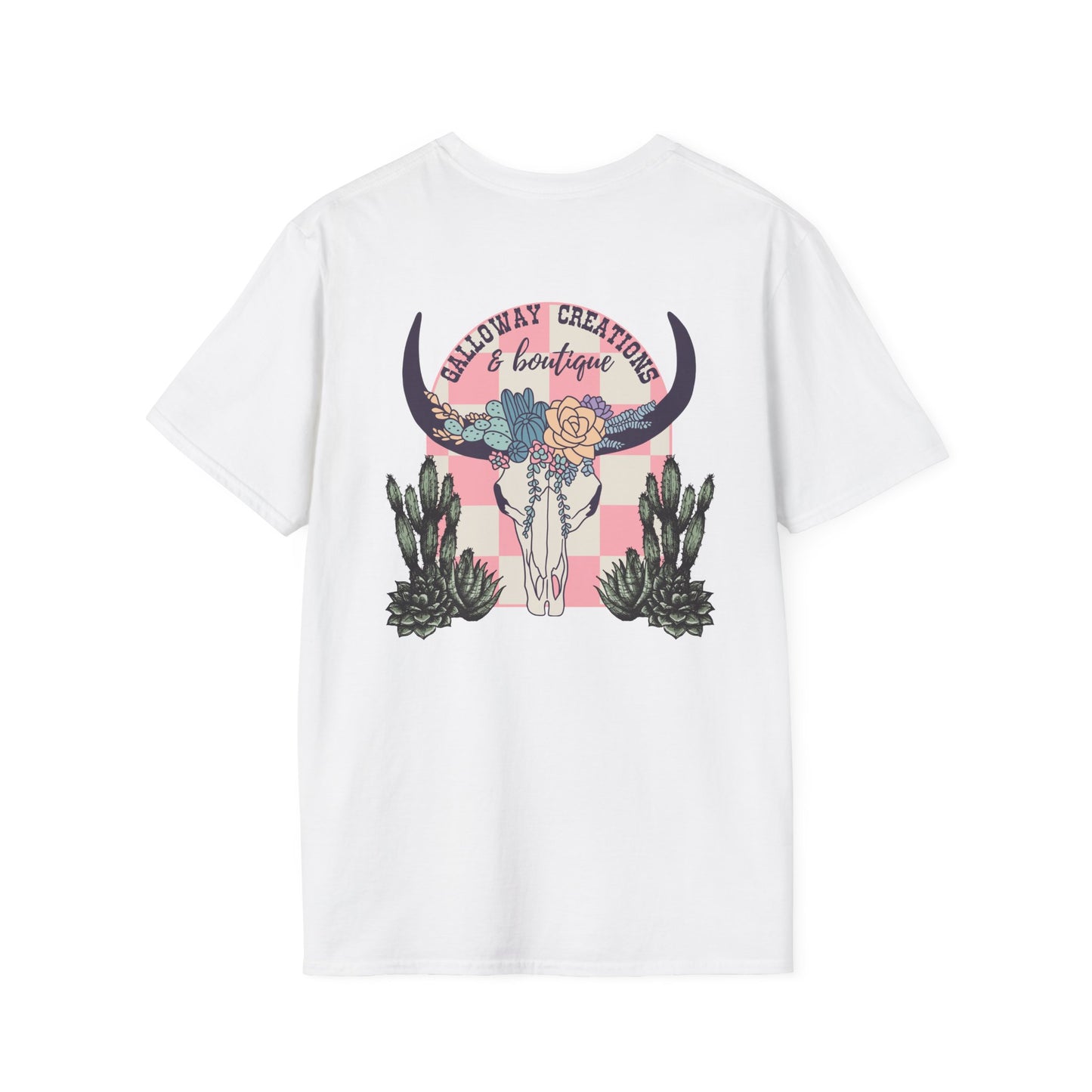 Floral Bull Skull Brand T-Shirt