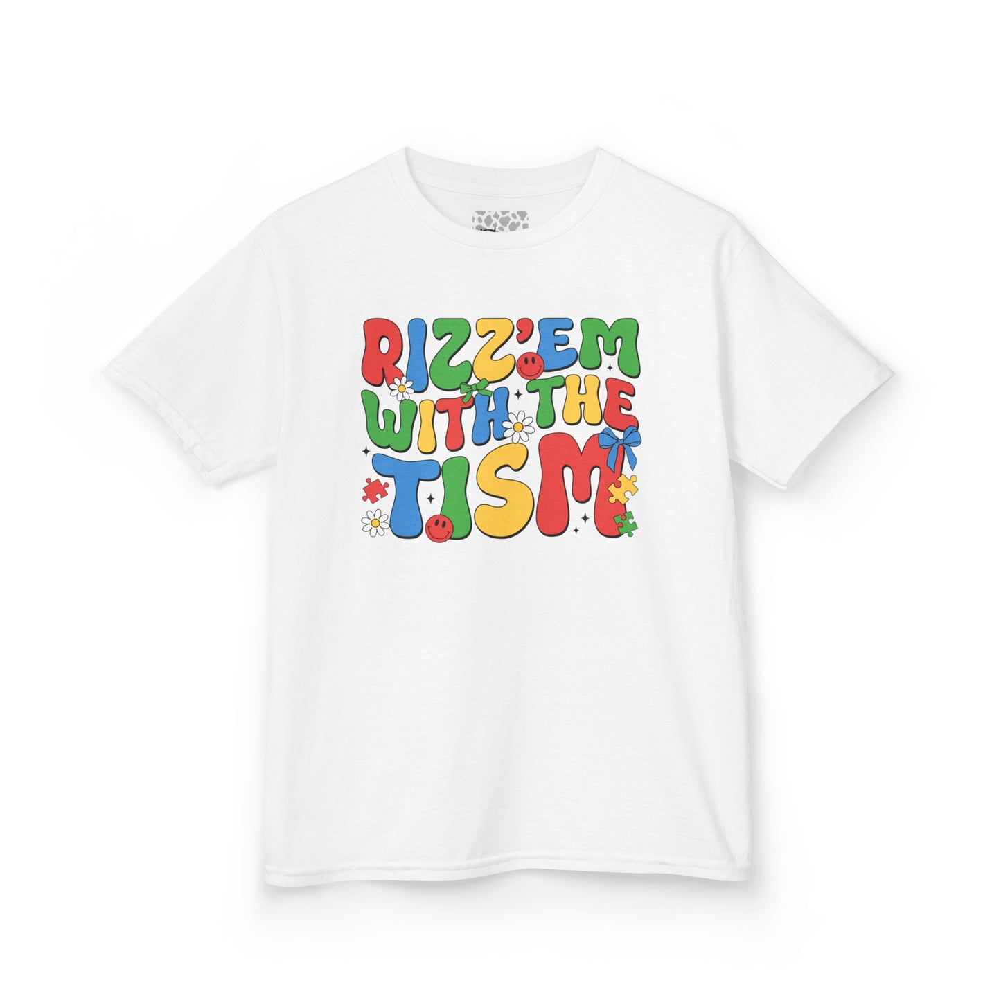 'Rizz 'Em With The Tism!' Kids Autism Awareness T-Shirt