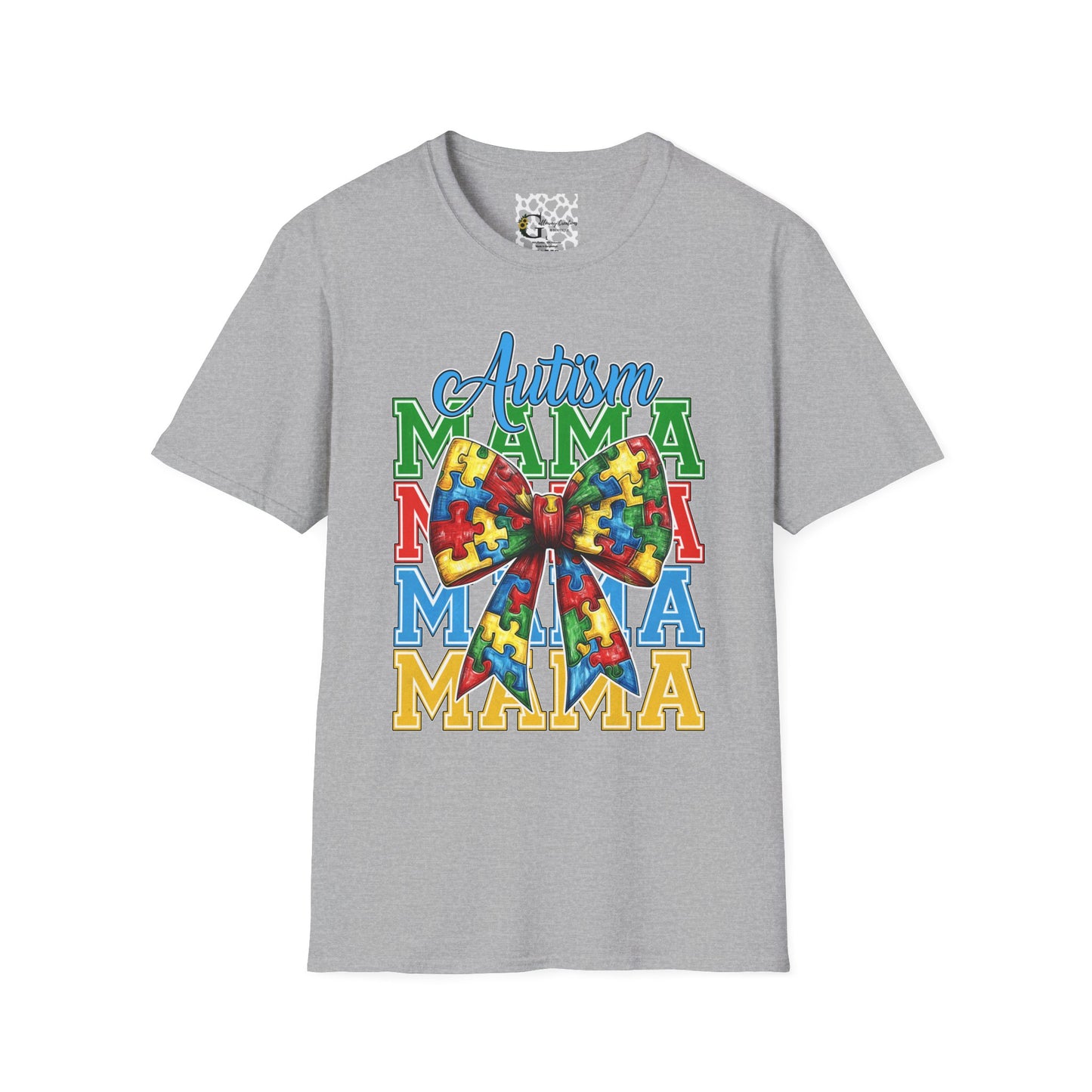 Autism Mama Puzzle Bow T-Shirt