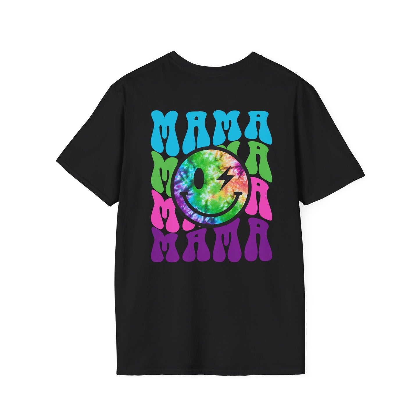 Mama Tie-Dye Smiley Face T-Shirt