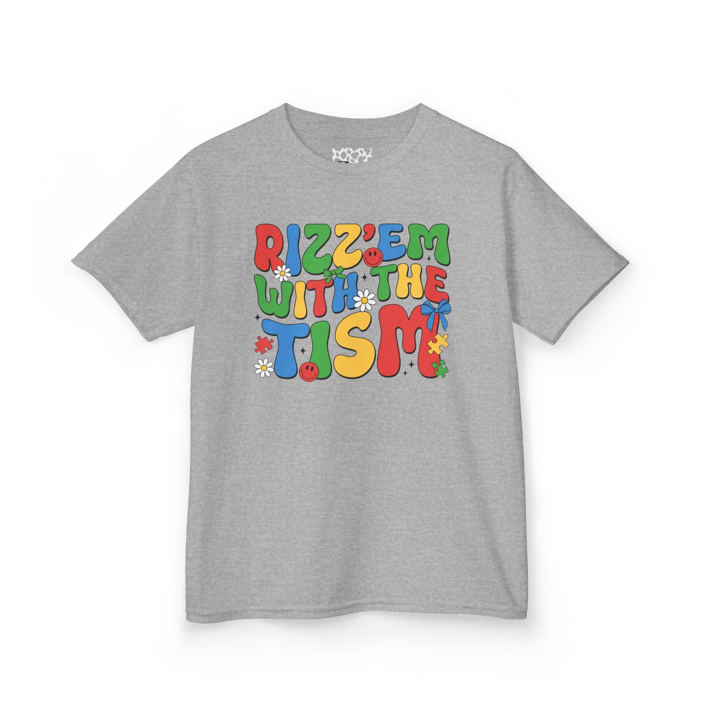 'Rizz 'Em With The Tism!' Kids Autism Awareness T-Shirt