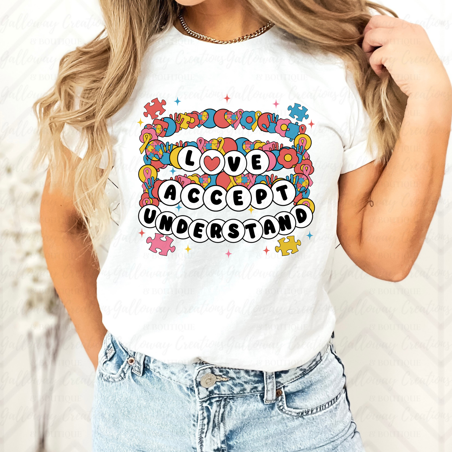 Love, Accept, Understand Autism Awareness T-Shirt