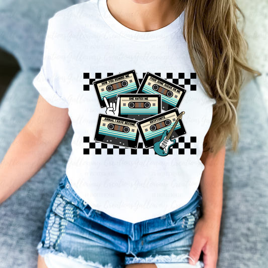 Custom Retro Rock Cassette T-Shirt