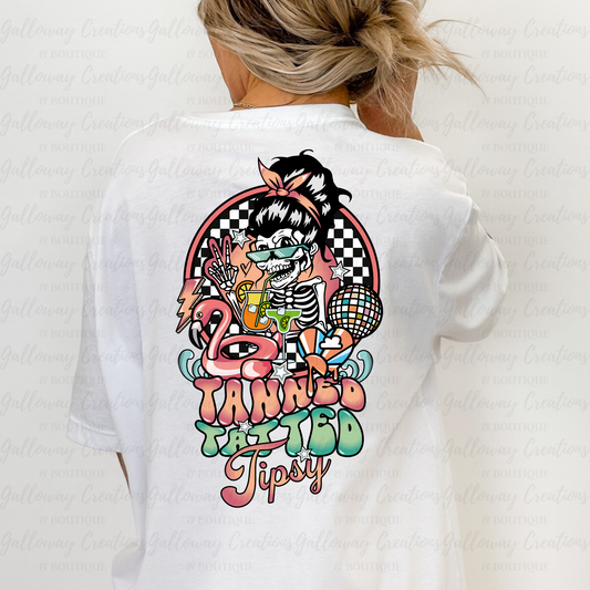"Tanned Tatted Tipsy" T-Shirt