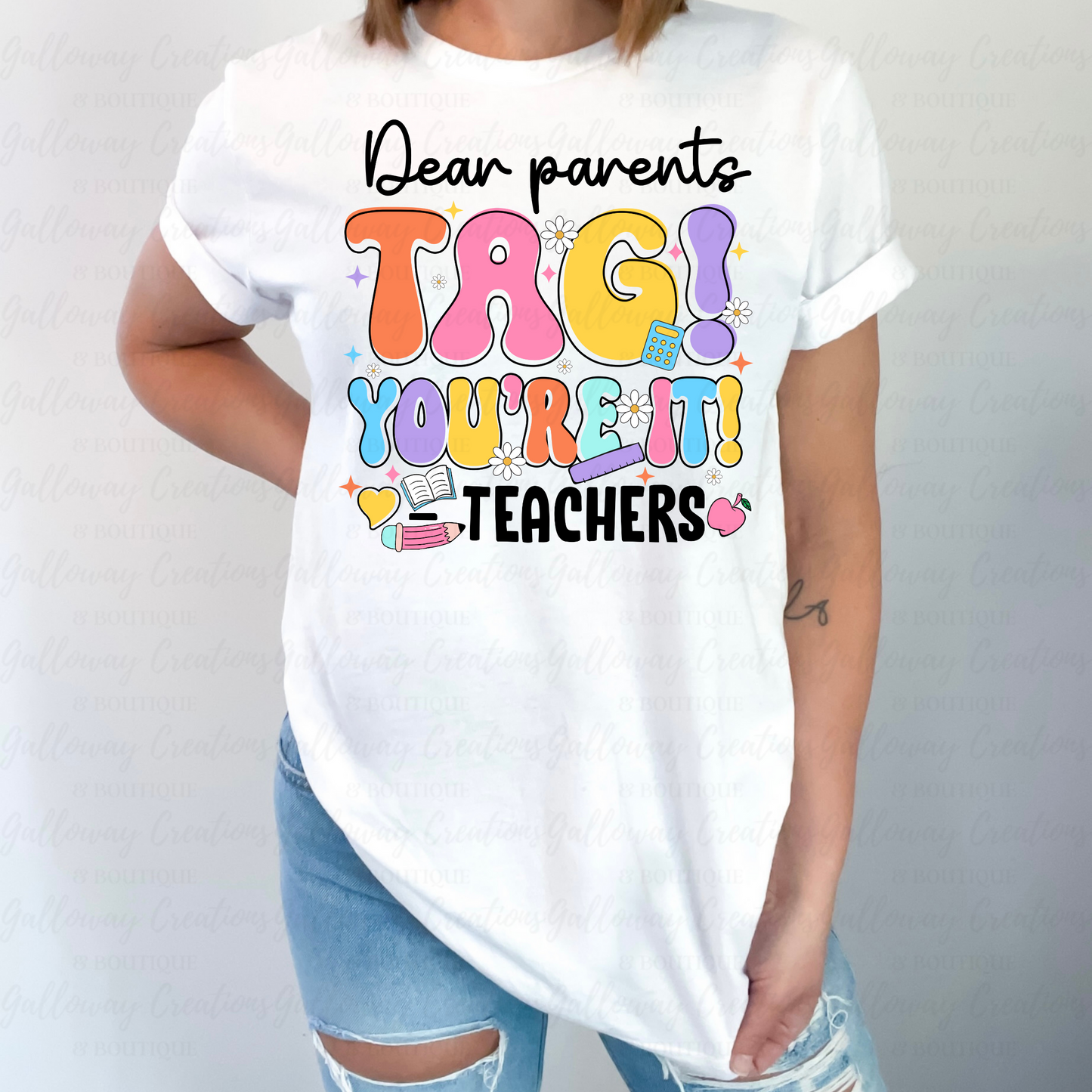 'Dear parents, Tag You're it!' T-Shirt