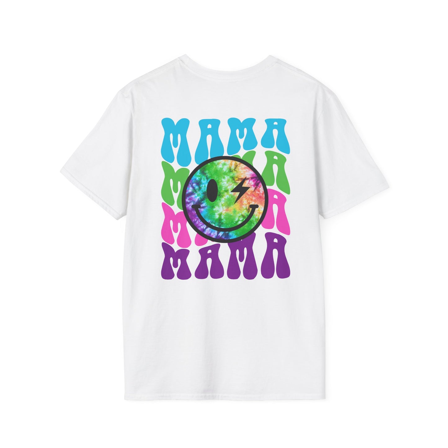 Mama Tie-Dye Smiley Face T-Shirt