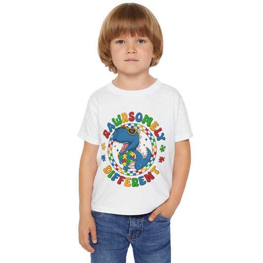 Rawrsomely Different Toddler Autism Awareness T-Shirt