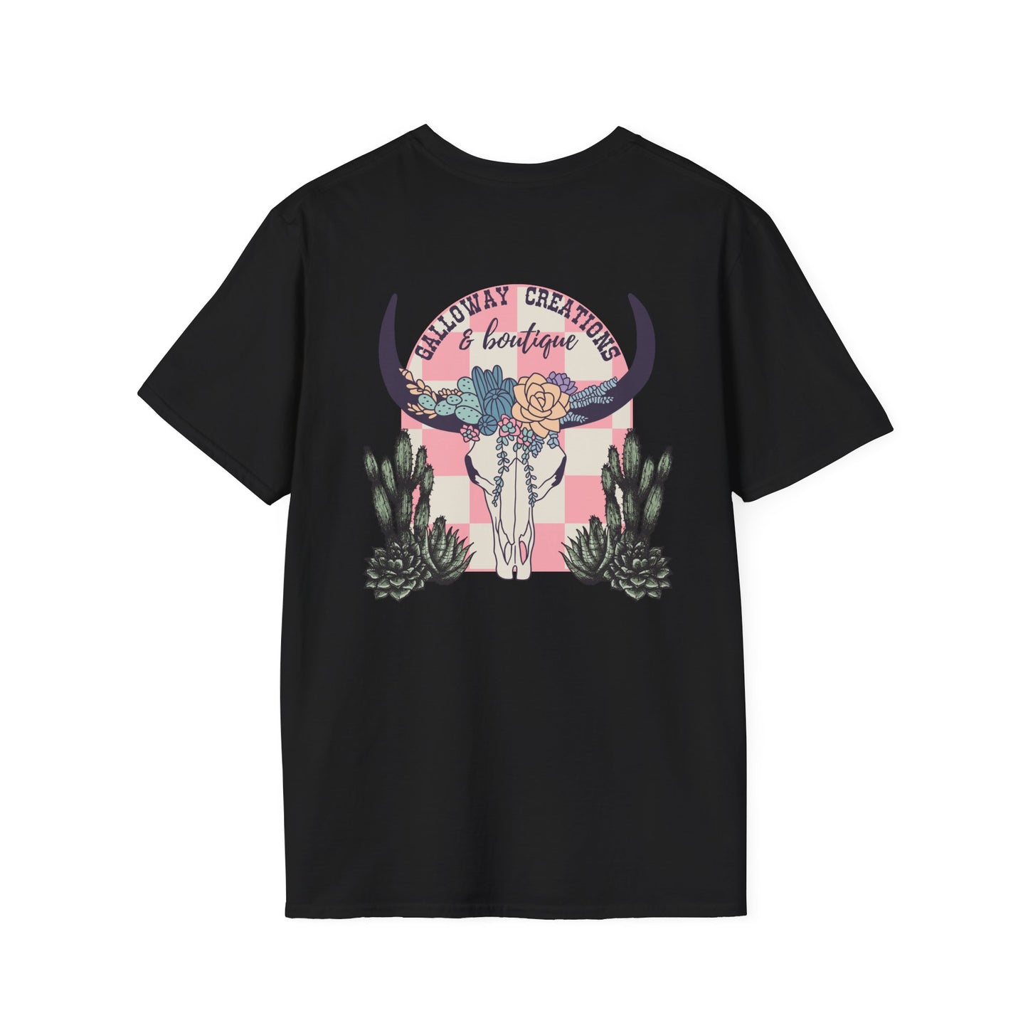 Floral Bull Skull Brand T-Shirt