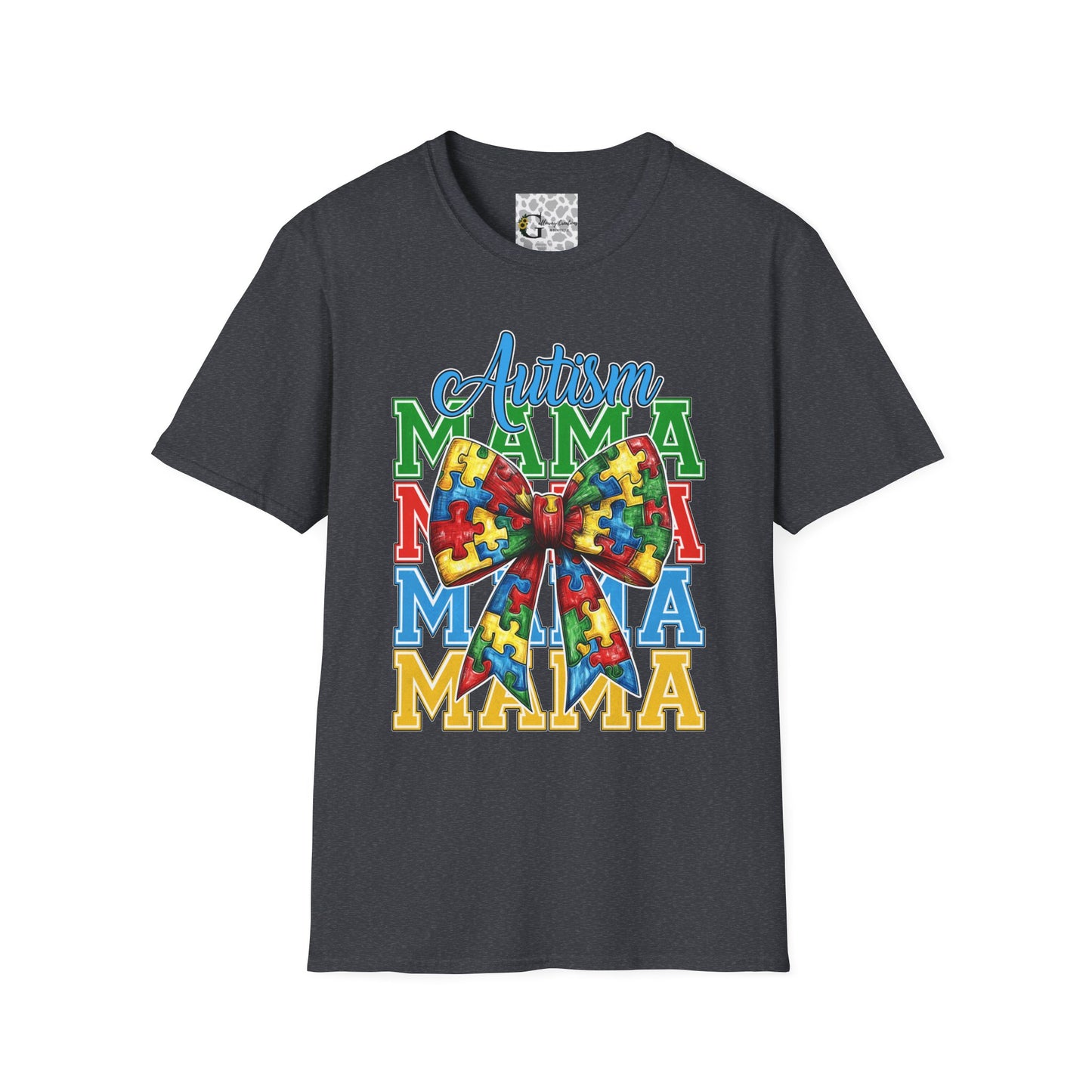 Autism Mama Puzzle Bow T-Shirt