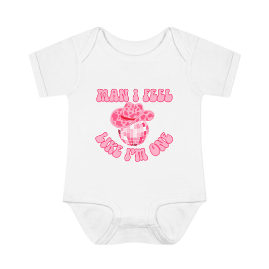 Funny Infant Bodysuit - "Man I Feel Like I'm One" - Cute Baby Girl Outfit