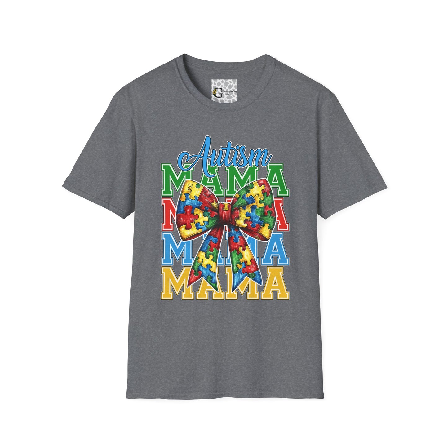 Autism Mama Puzzle Bow T-Shirt