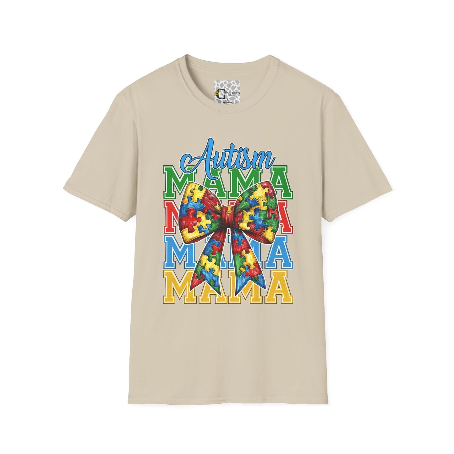 Autism Mama Puzzle Bow T-Shirt