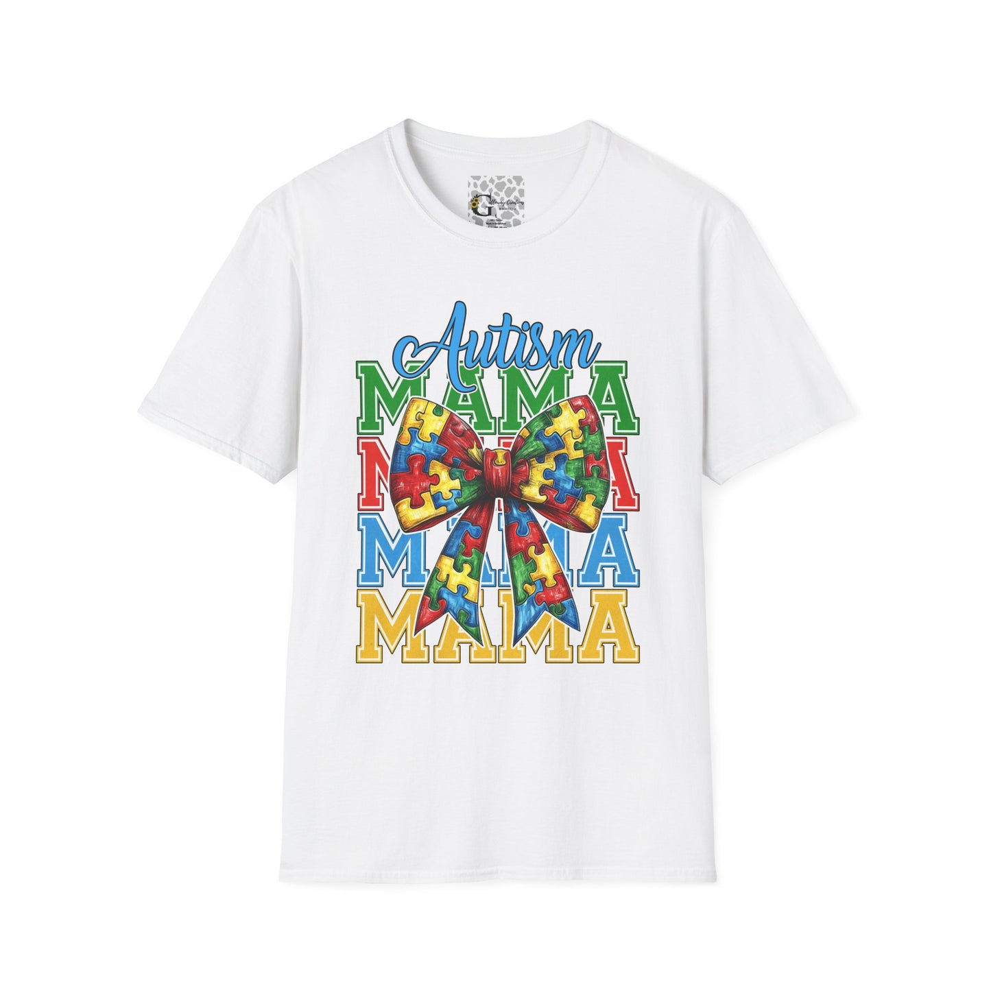 Autism Mama Puzzle Bow T-Shirt