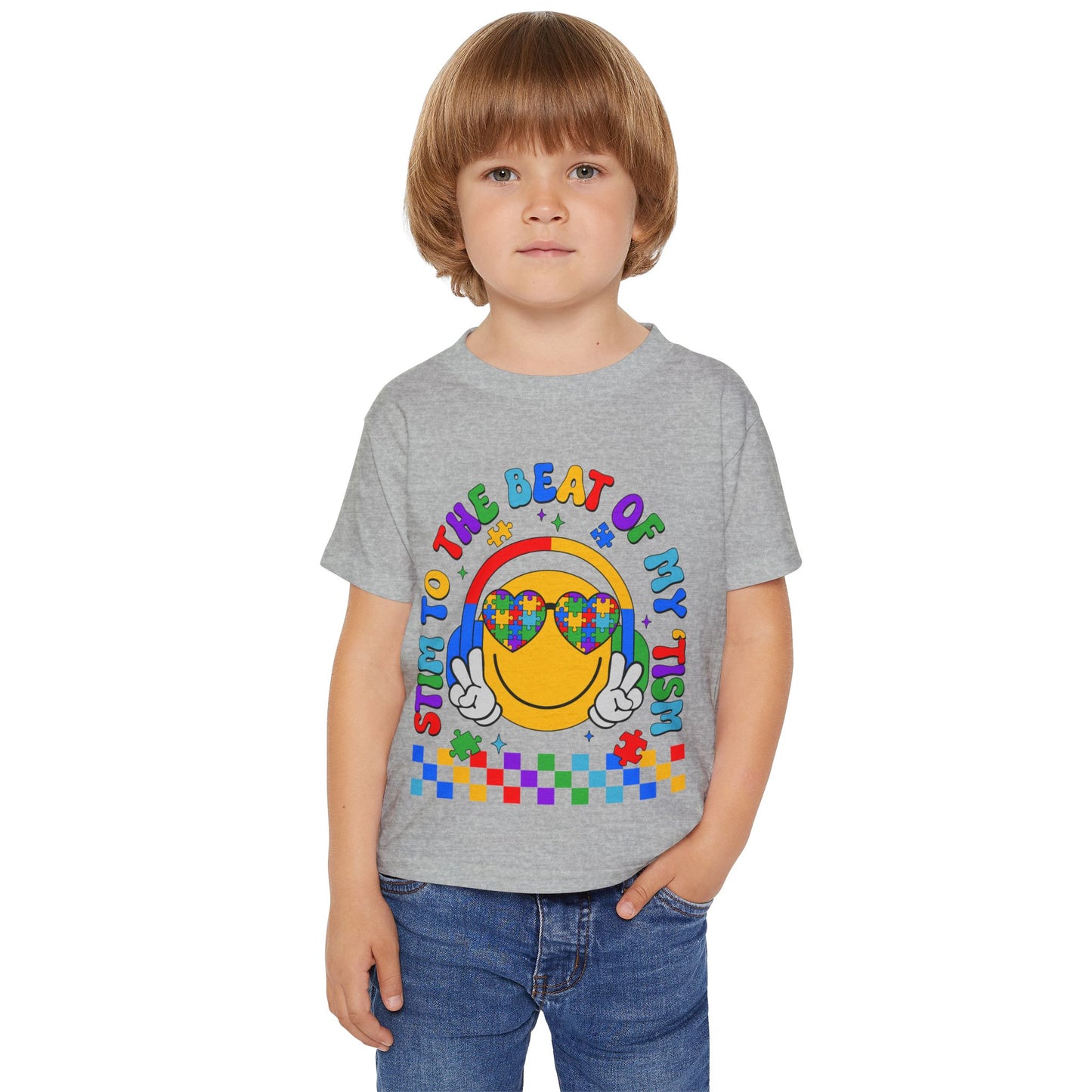 "Stim to the Beat of My 'Tism" Autism Awareness Toddler T-Shirt