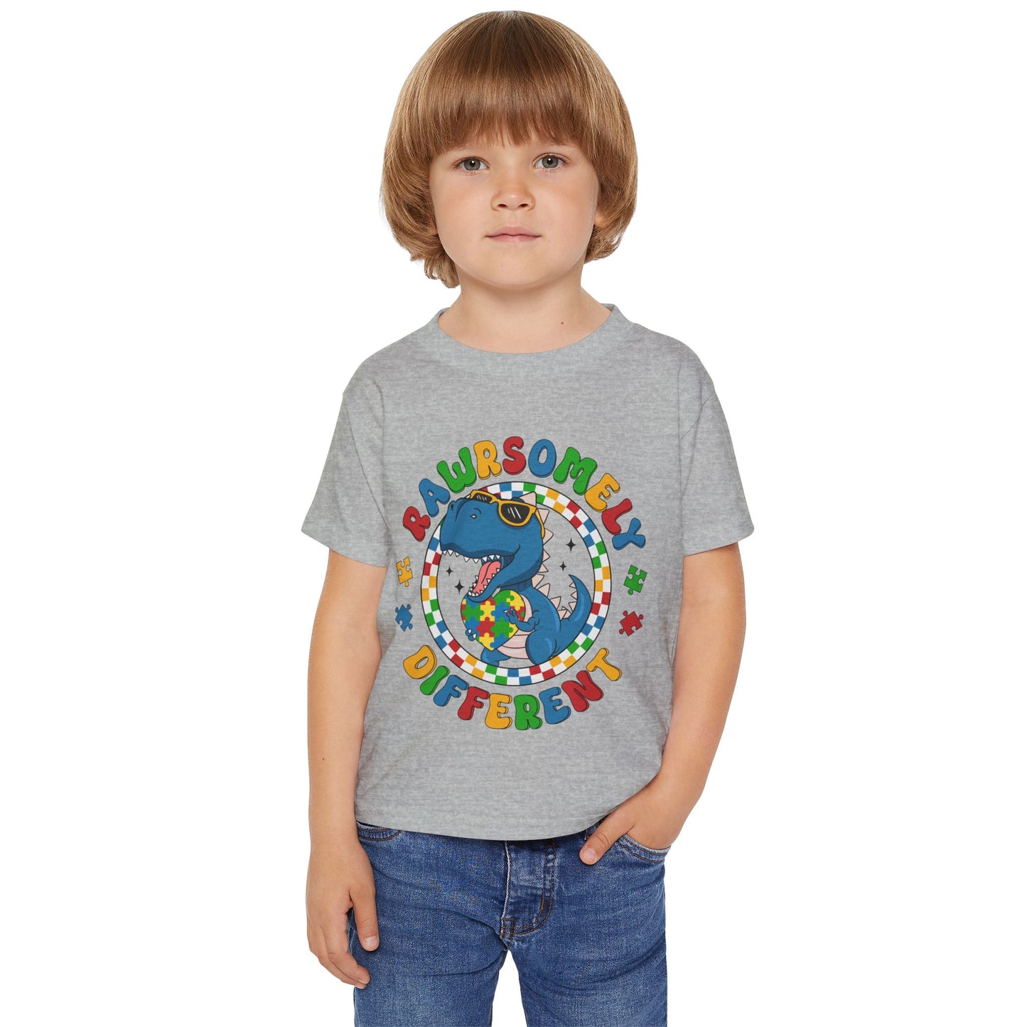 Rawrsomely Different Toddler Autism Awareness T-Shirt