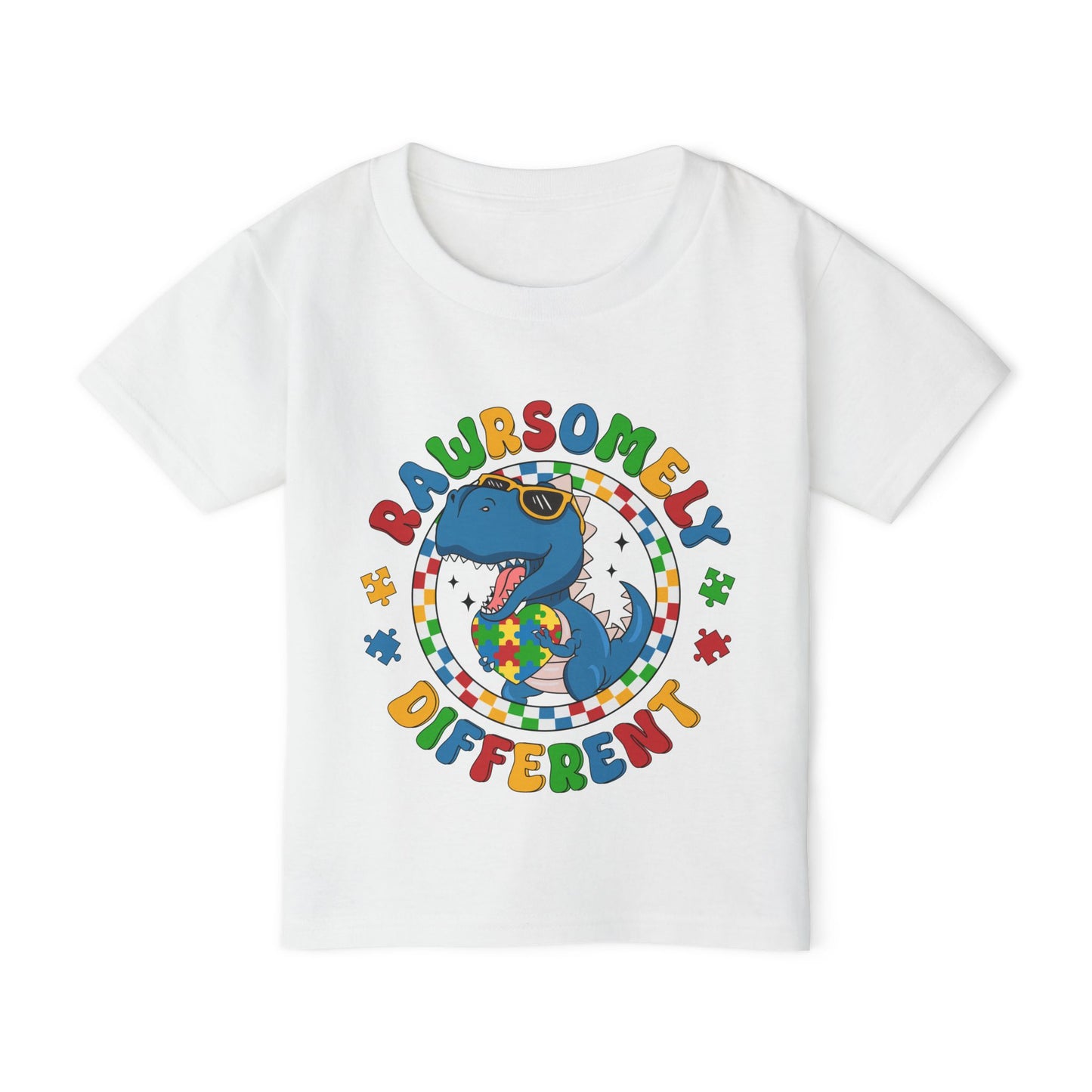 Rawrsomely Different Toddler Autism Awareness T-Shirt