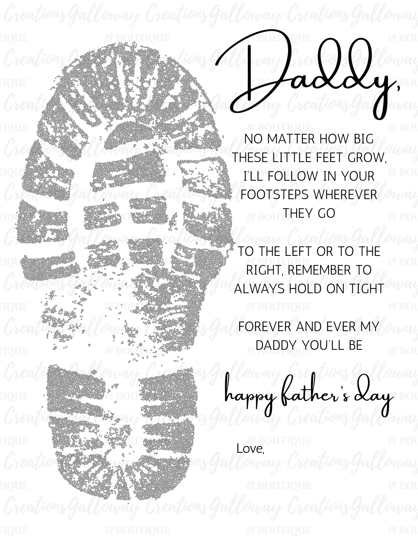 "Daddy" DIY Father's Day Printable